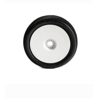 PAIR OF TRUGGY TYRES BANGKOK V2 SUPERSOFT PREGLUED ON WHITE RIMS #002-0113